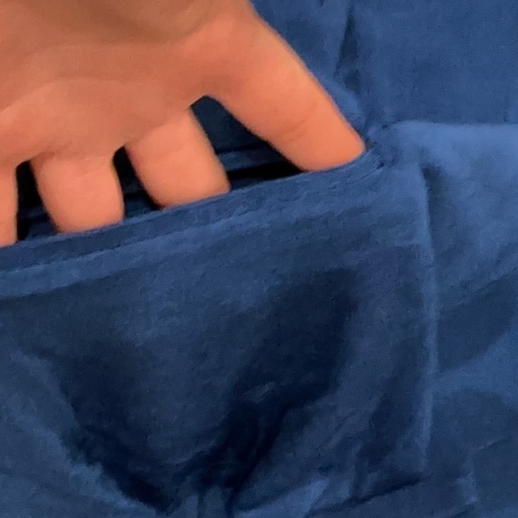 Chico's Travelers Women's Cobalt Blue Jacket Shrug 3/4 Sleeve Slinky Size LG/2 - Picture 7 of 9